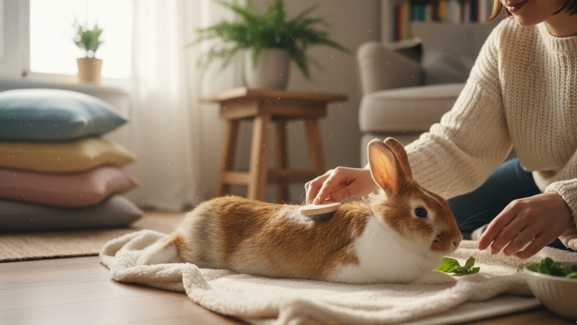 brushing rabbit