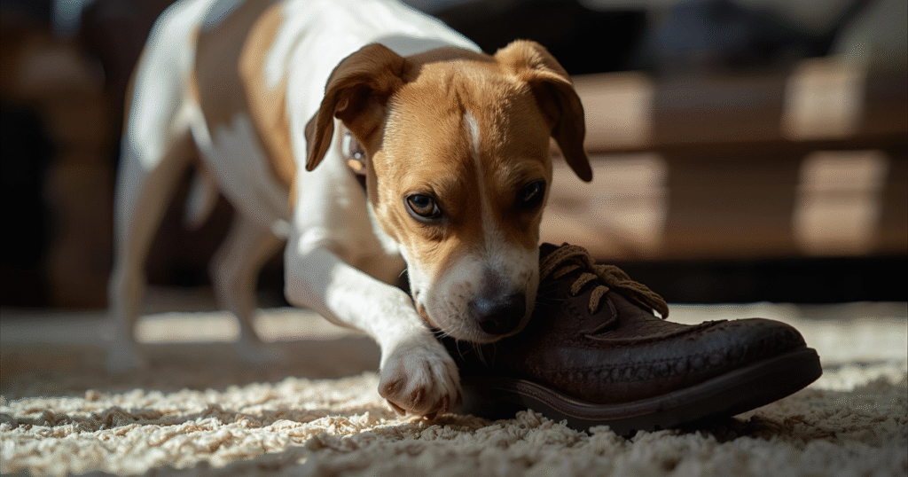 Pet showing destructive behavior due to boredom