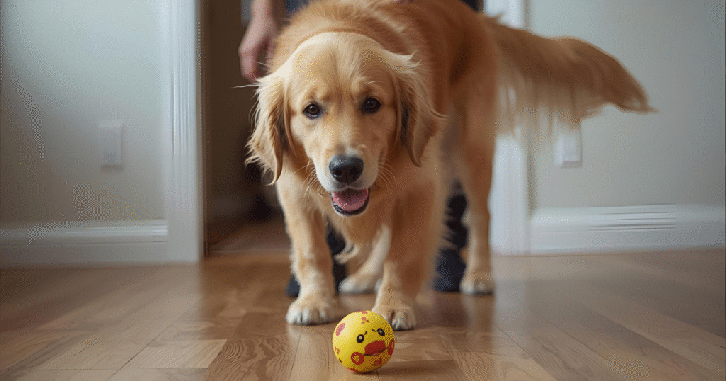 Pet seeking attention from owner