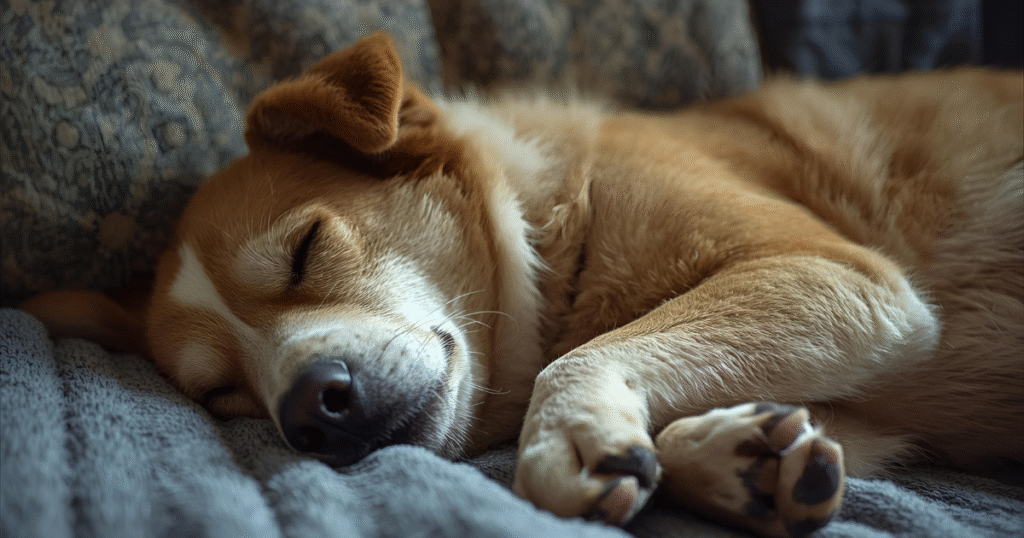 Pet sleeping peacefully