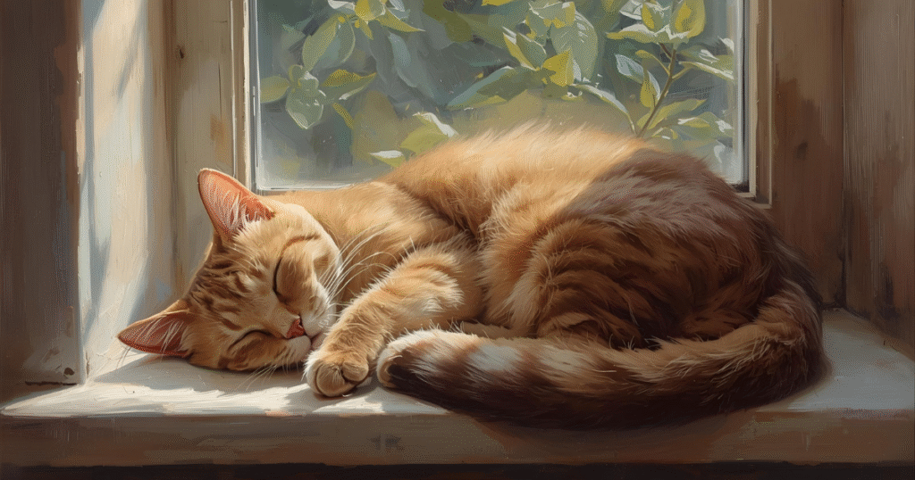 Peaceful pet resting